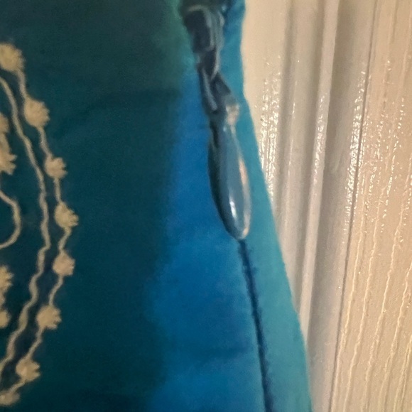 Ann Taylor blue with white embroidery‎ skirt sz 14 - Picture 4 of 4